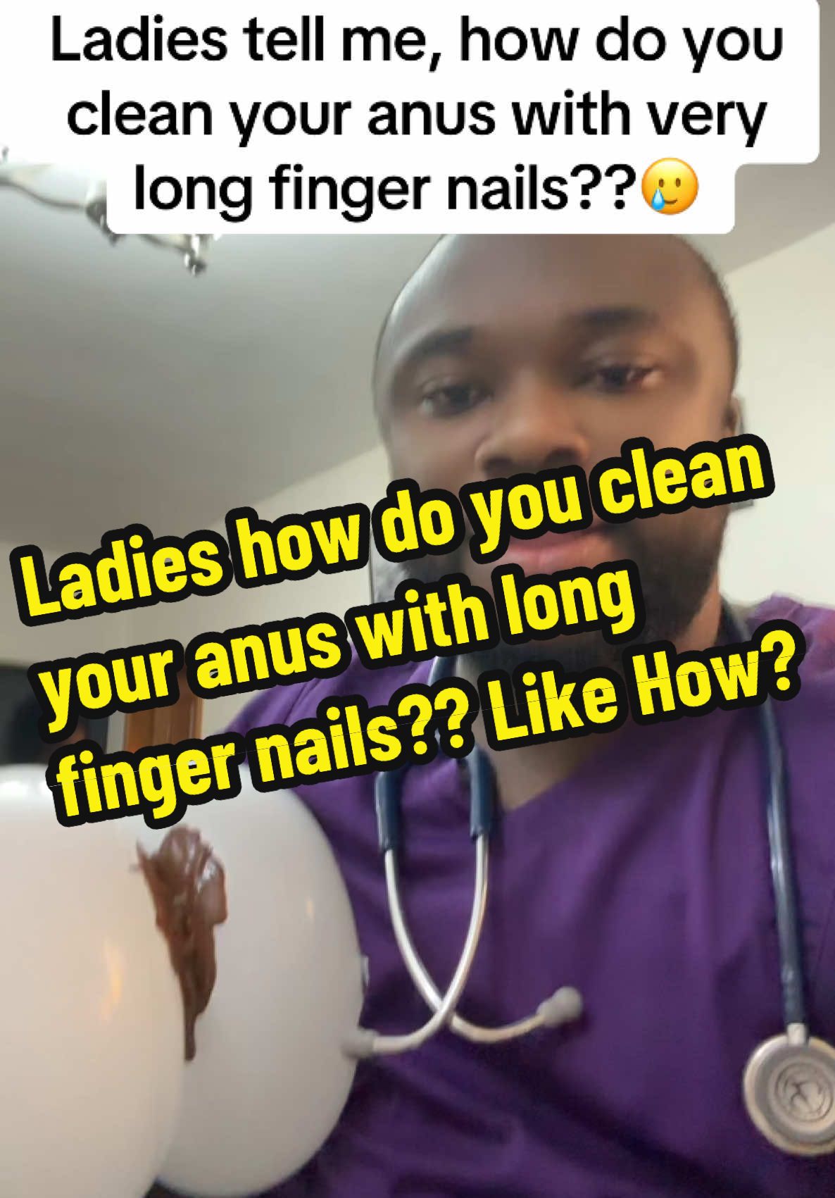Ladies tell me, how do you clean your anus with very long finger nails? Like how?? #HygieneMatters #LongNailsProblems 