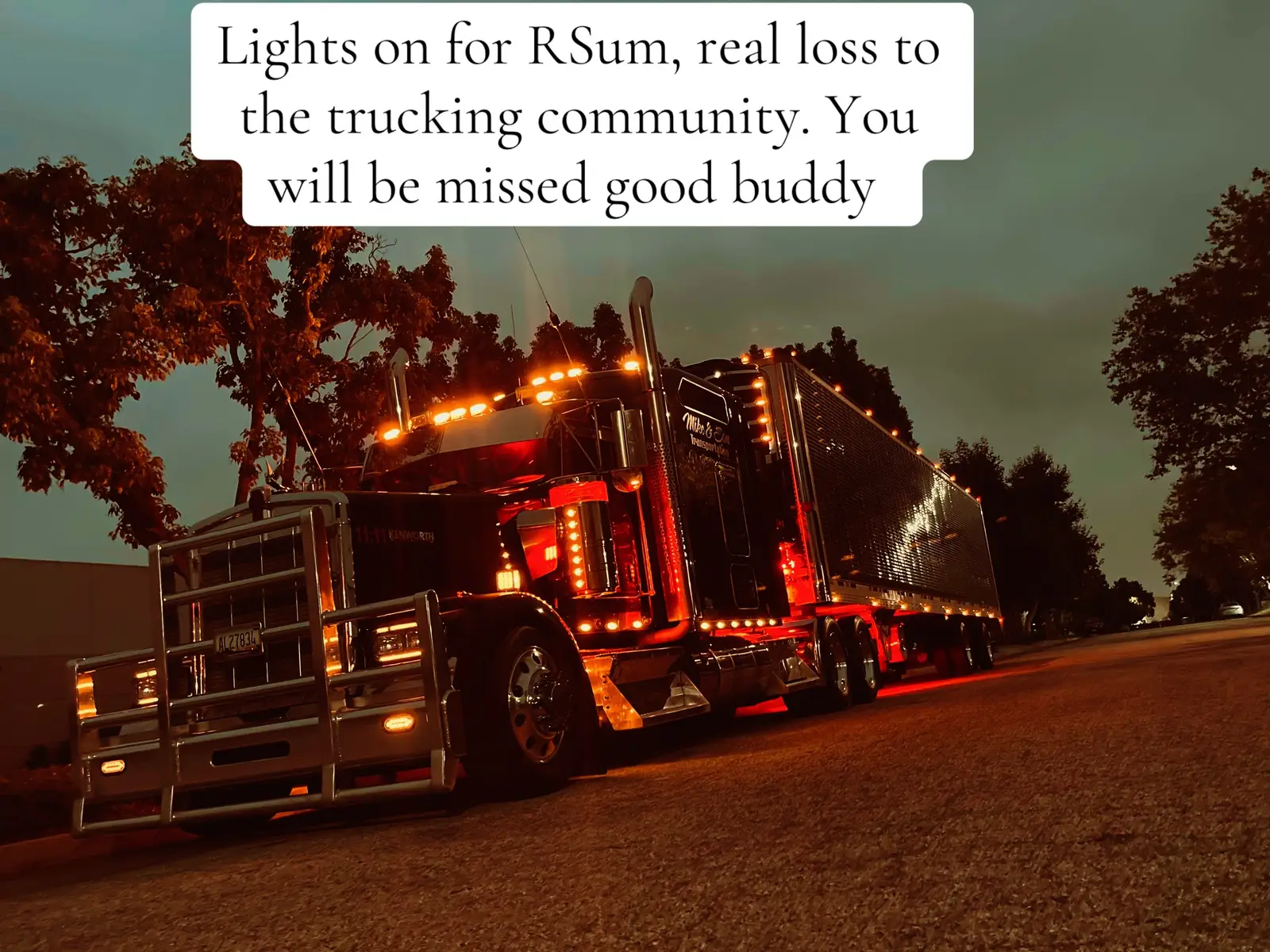 Death is an unfortunate part of life. When it comes it leaves a trail of destruction in its path. My prayers go out to his family. Just know he was loved by many in the truck community. #truckerslife #leftlanegang #owneroperator #cancersucks #foryou #foryoupage @RSUMSIXTYFO 