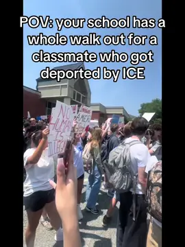 No human being is illegal on a stolen land ‼️#fyp#foryou#ice#viral#ICE#lamigra#deportation#immigrant #students#highschool #protest#hispanics 