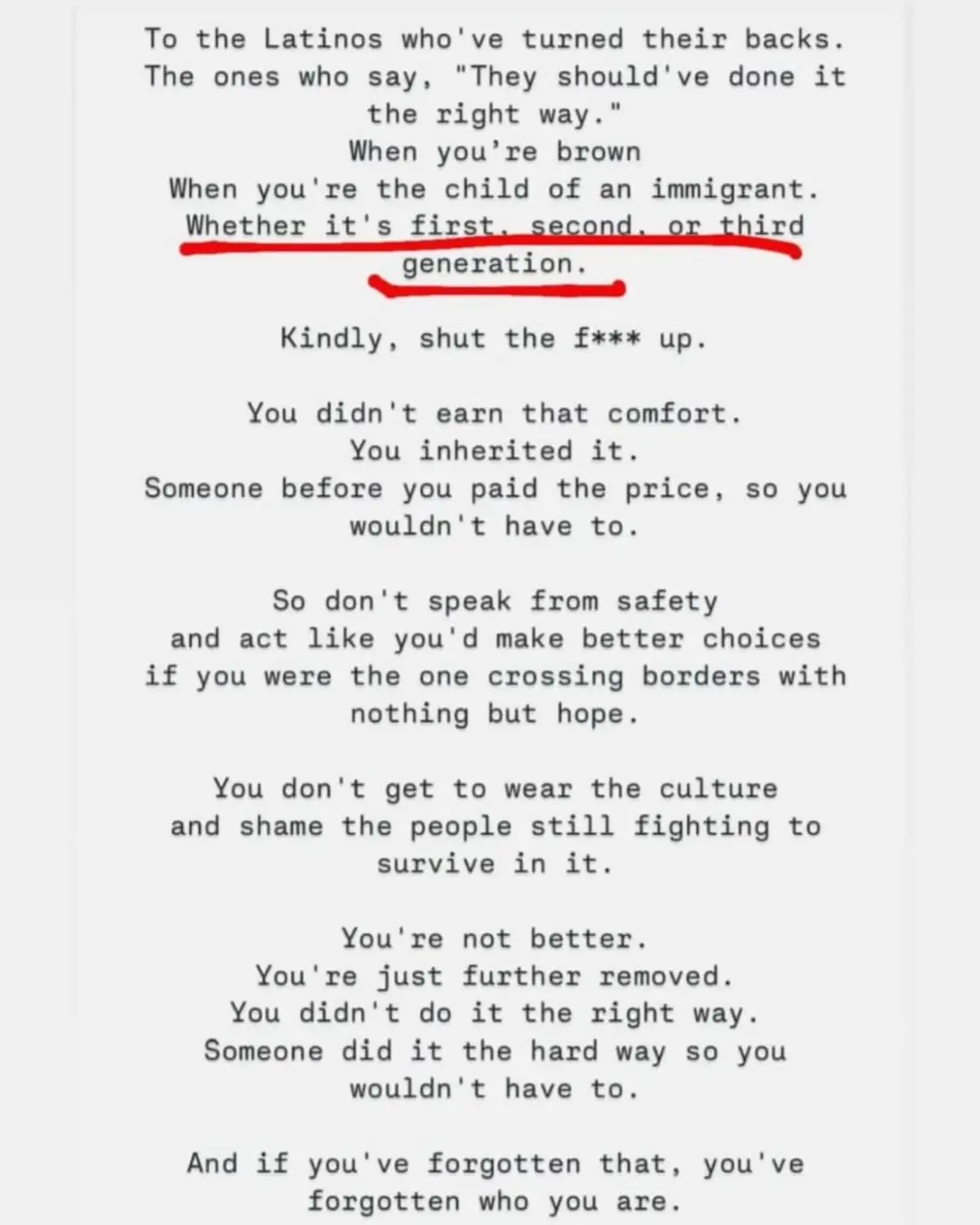 You love the aesthetics but the people. 