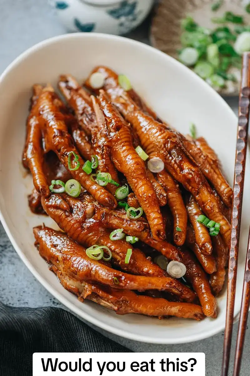 Chicken feet are consumed in various cultures for several reasons:  Nutritional Value:  Rich in collagen, which is beneficial for skin, hair, and joint health. Contain calcium and phosphorus for bone health. Cultural Traditions:  Popular in Chinese, Vietnamese, and Filipino cuisines. Considered a delicacy and a symbol of hospitality in these cultures. Medicinal Properties:  Believed to improve skin elasticity and reduce wrinkles. Thought to strengthen bones and joints. Economic Factors:  Relatively inexpensive compared to other cuts of chicken. Can be utilized as a byproduct of poultry processing. Taste and Texture:  Some people enjoy the gelatinous texture and mild flavor of chicken feet.  They are often prepared with spices and herbs to enhance their taste.  It's important to note that the nutritional and medicinal properties of chicken feet are not scientifically proven. Additionally, some people may find the taste and texture unappealing.  #chickenfeet #delicious delicious