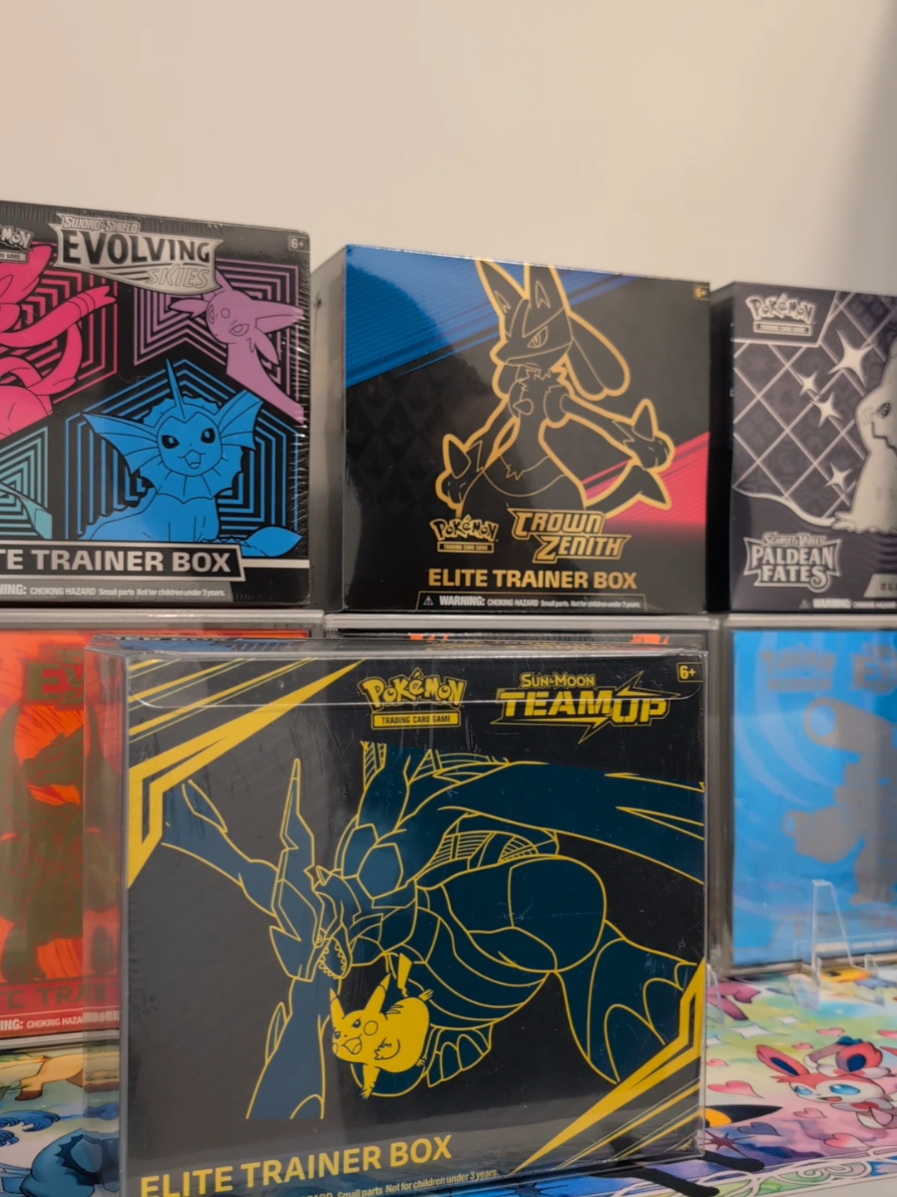 Let's put my TeamUP ETB in an Acrylic Case☺️ #pokemon #pokemoncards #pokemontiktok #pokemoncommunity  #pokemonteam 