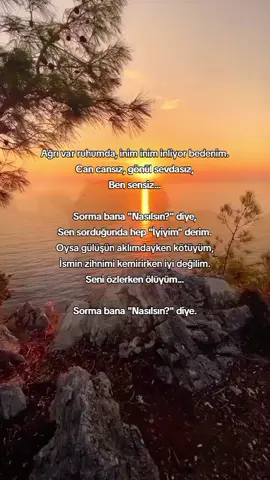 #CapCut sorma bana nasılsın diye,sensizken ölüyüm ben.#keşfet 