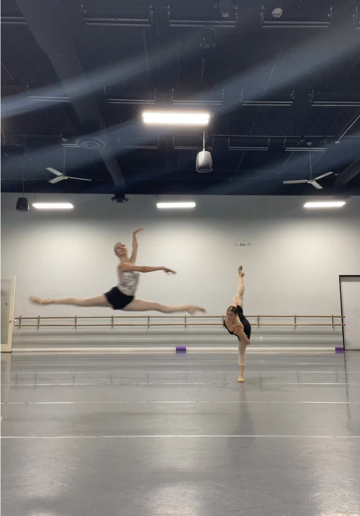 Loved making this w @katie and our wobbly balances 🦩 #ballet #dancefriends #Summer #practicing #improving 