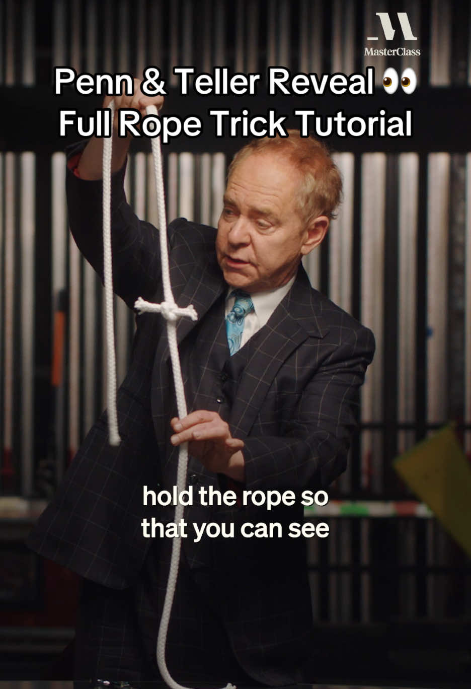 This trick is KNOT as hard as we thought 😉 #pennandteller #magic #magictrick #tutorial 