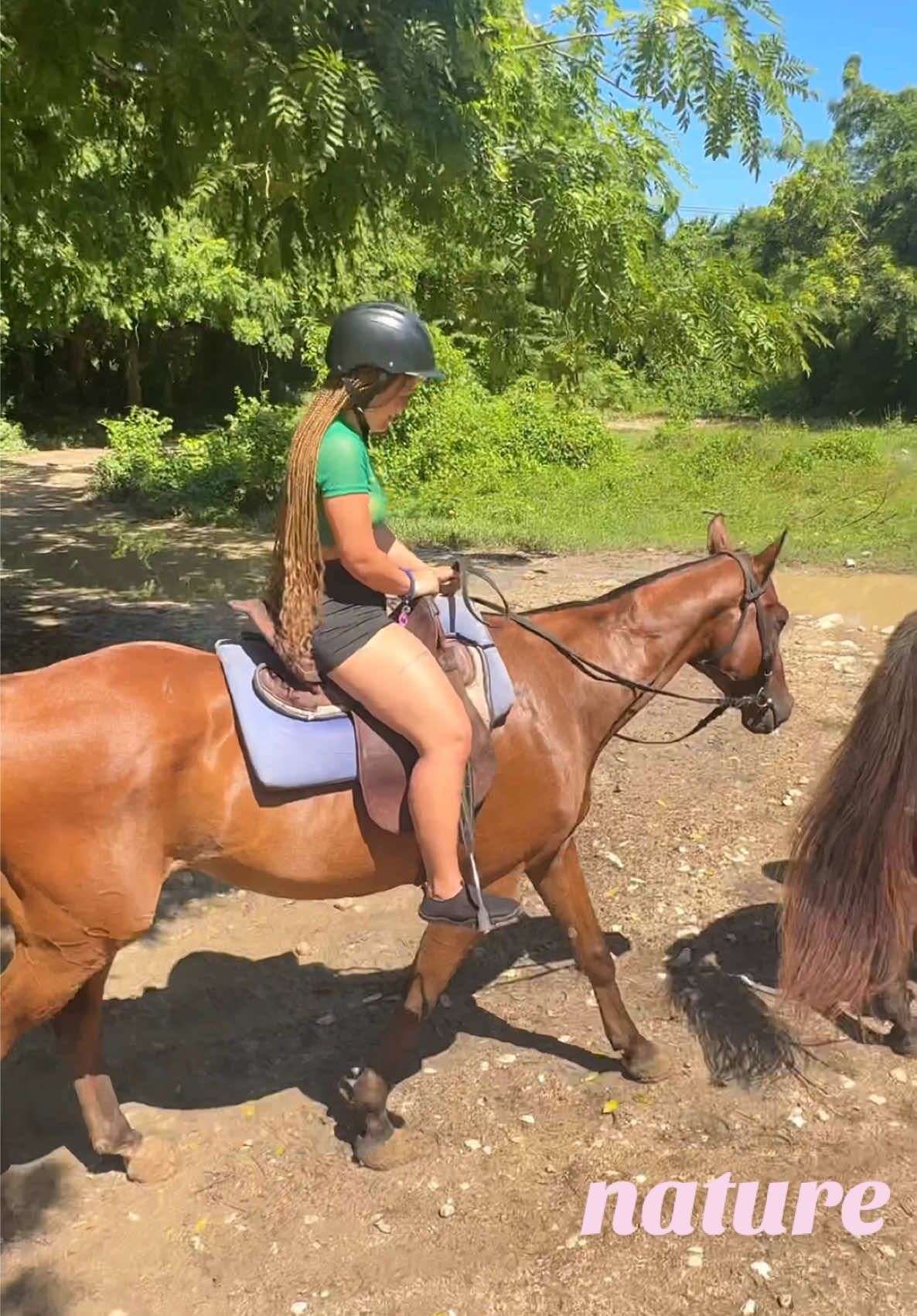 OUTSiiiDE, somewhere between the land & sea 🏜️🌊✨🎍🐎 #tahaniariel #excursions #jamaica 