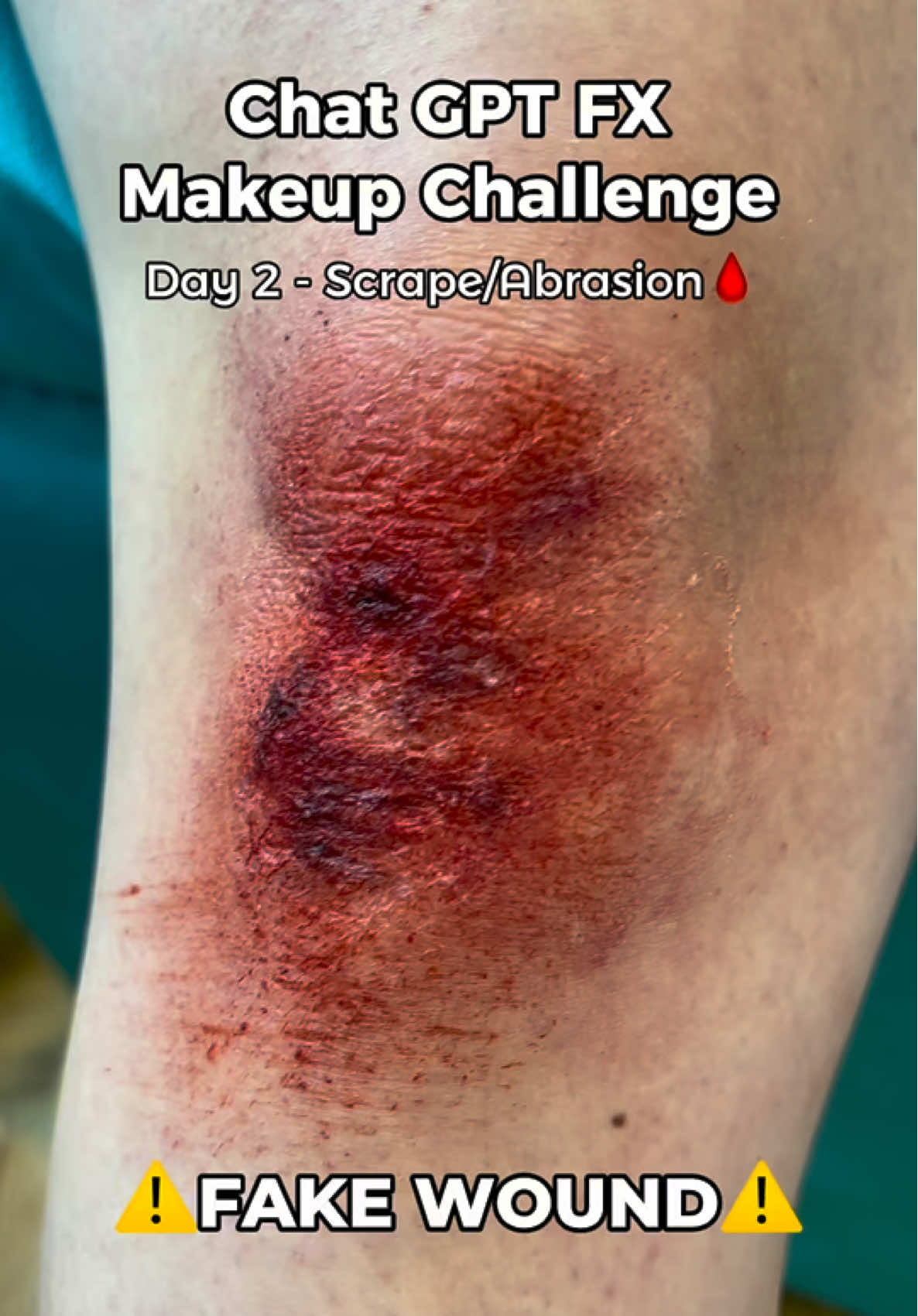 ⚠️FX MAKEUP-FAKE WOUND⚠️ . Throwing back to those days I scratched my knee so hard while playing at the school.💀 Recordando esos días donde me raspaba horrible la rodilla por andar jugando en la escuela.  . #fxmakeup #sfx #fx #fxmakeupartist #makeupartist #fakewound #efectosespeciales #sfxmakeup #mua #professionalmakeup