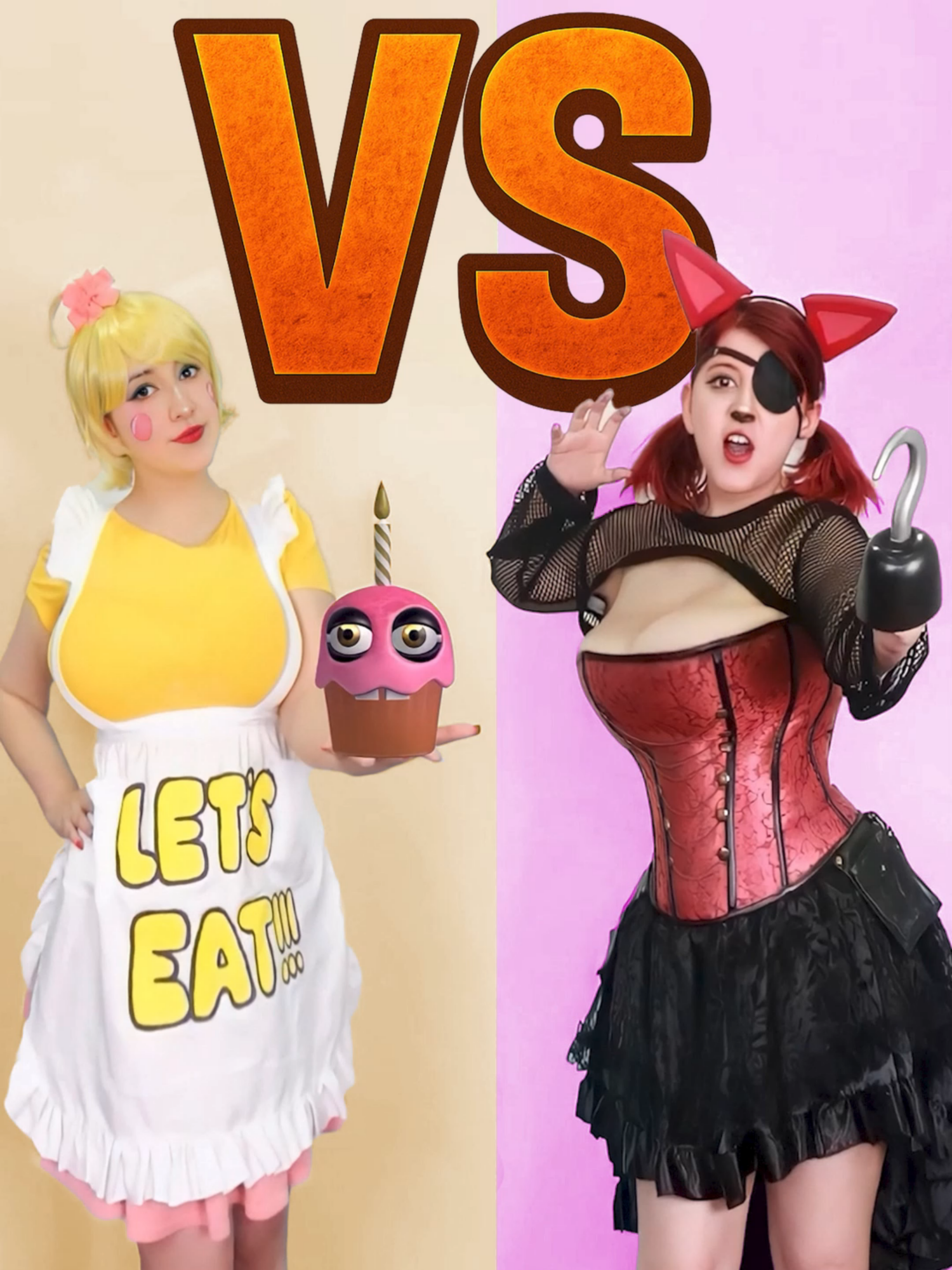 TOY CHICA VS FOXY  🦊 #COSPLAY #JocyCosplay