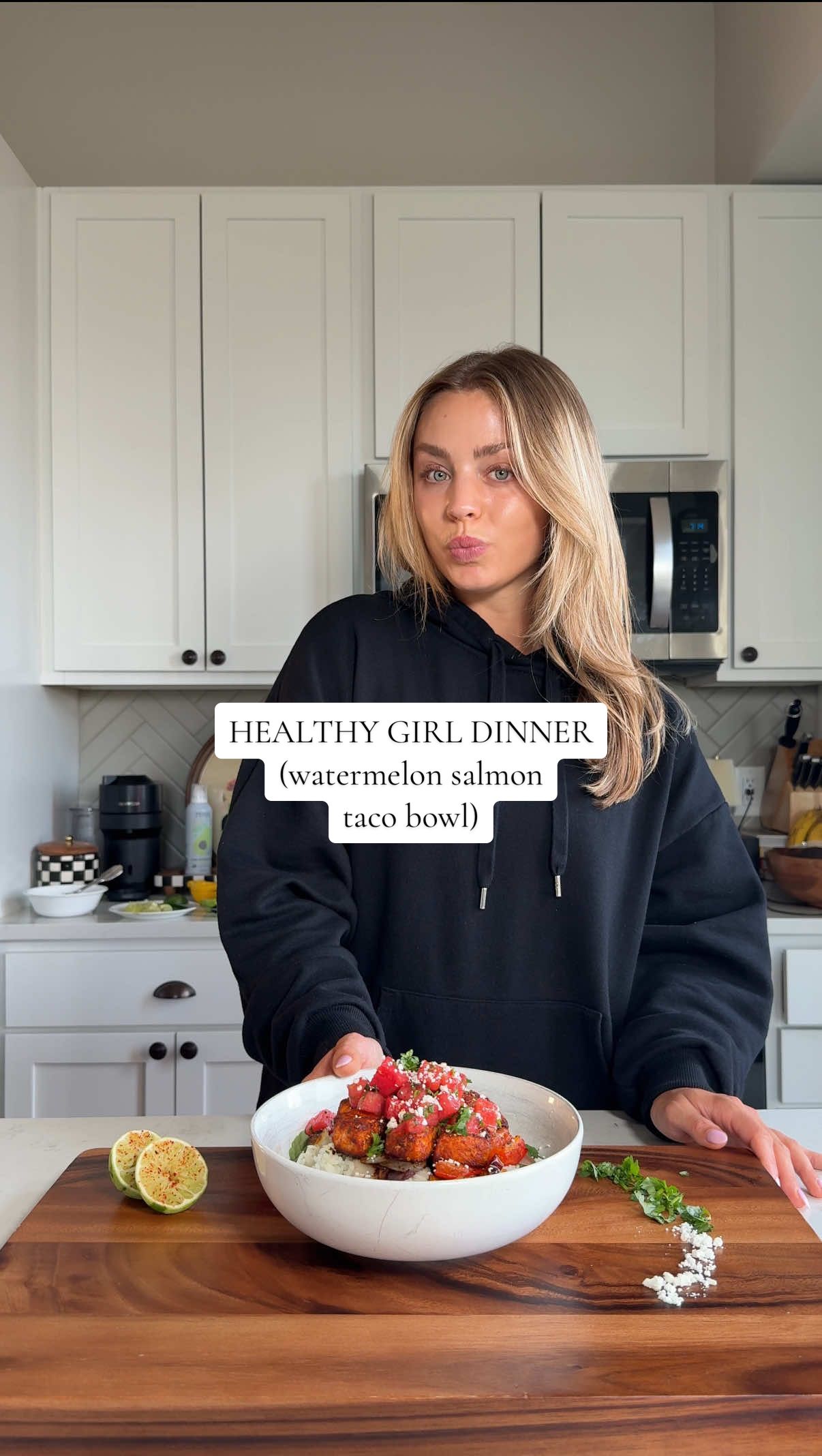 Healthy girl dinner 🍉🍣🍋‍🟩this recipe is easy and healthy, and the perfect girl dinner 🫶🏼 full recipe in bio!!  @Maldon Salt @TajinUSA Official Account @Siete Foods @Graza @Caraway Home @lundbergfarms @athenosfeta  #healthyrecipes #EasyRecipe #easydinnerrecipes #weeknightmeals #mealideas #DinnerIdeas #foodtiktok #highprotein #lowcalorie 