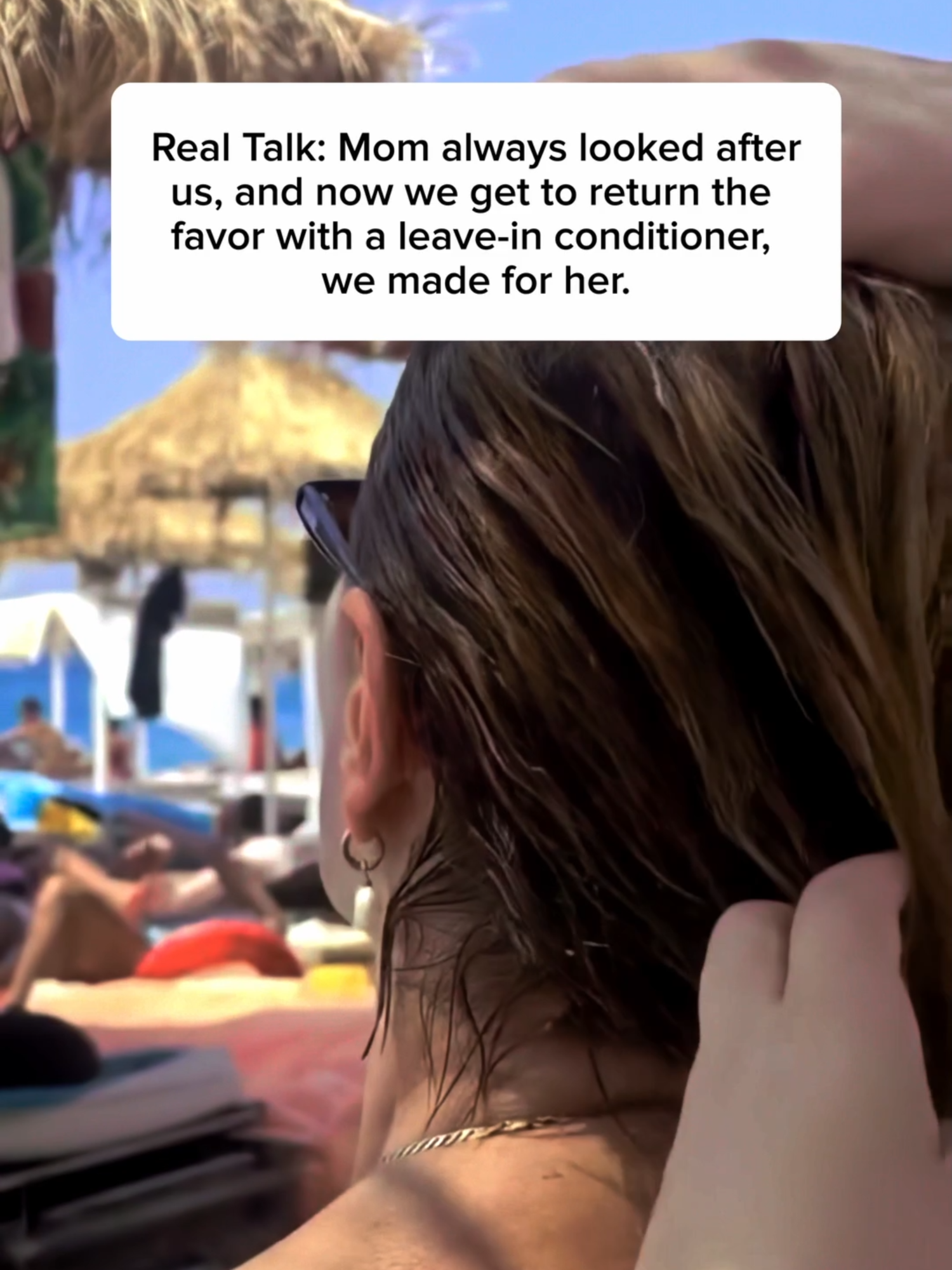 Real talk: we saw our mom’s hair get dry and brittle from beach days, so my sister and I created a 99% natural Leave-in Hair Lotion packed with aloe vera, jojoba, and castor oil. It revived her strands, and now it’s out there actually helping women everywhere facing the same struggle. Feeling proud and hopeful 💚💪 #fyp #hair #haircolor #organic #honey #trends #hairtok #grwmroutine #hairtransformation #Summer #summervibes