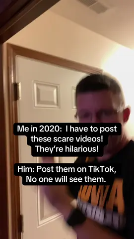Way back in 2020, I wanted to post a bunch of scare videos I’d been saving for years. Mike didn’t want his coworkers or bosses to hear him cursing so he told me to post them on TikTok where no one would see them since I had hardly any followers. We never would’ve expected that just a few scare videos in, one of my videos would get over a million views! #holyairball #fyp #viral #scare #scarecam #husband #holyfreakingairball @Murtagh 📱 