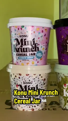 Konu Mini Crunch Cereal Jar Medium (160 grams) Flavors: • Chocolate • Rainbow • Matcha • Cookies and Cream Order Now, Ship Tomorrow! #fyp #konu #konuminikrunch 