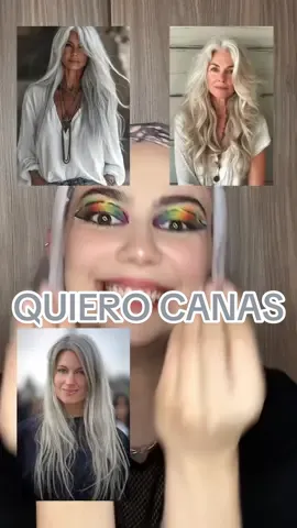 Me URGE tener canas😍👵🏼 insta: @fer_jalil ✨ #maquillaje #ferjalil #canas #peloblanco #pelogris #cabello #desmaquillandome #storytime 