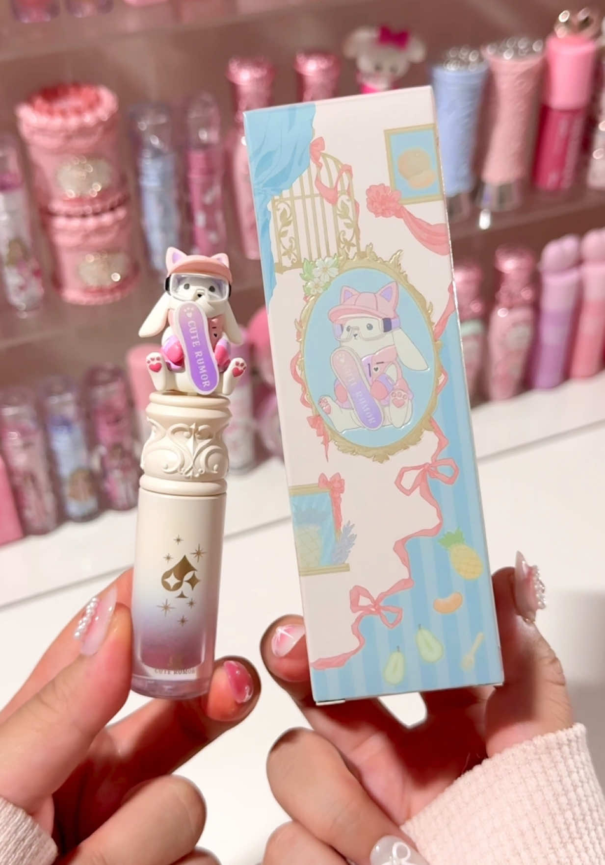 ลิปน่ารักเกินต้าน จะพกออกบ้าน จะตั้งโชว์ก็น่ารักทุกมุม 🐰🌸✨ #รีวิวบิวตี้ #beauty #TikTokBeauty #cosmetics #รีวิวลิป #cuterumor 