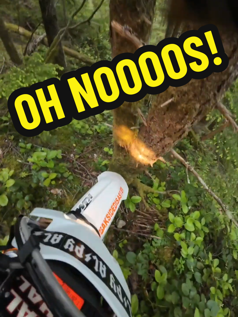 had feeling this wasn't the dirt bike singletrack I want to ride alone #dirtbike #dirtbikecrash #motorcyclecrash #crash #predicament #enduro #braaplife 