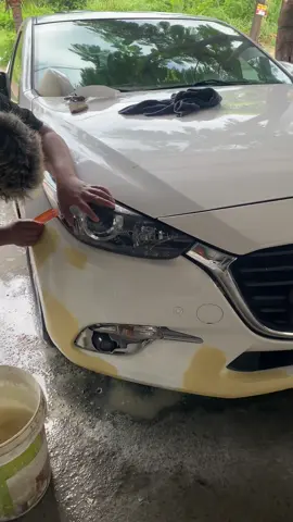 600k :  Mazda3🇯🇵 - Sơn dặm cản trước  E gái hạ long ủng hộ trong ngày lấy xe  #suachuaoto  #sonxe  #mazda3  #tiktokviral 