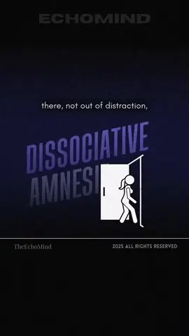 Why do some people suppress their emotions for too long? Lets learn about dissociative amnesia. #relatable #mentahealth #psychology #HealingJourney #emotions #echomind #selfawareness #suppression #emotions #dissociativeamnesia 