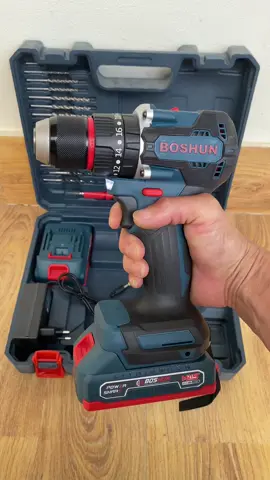 Máy Khoan Pin 5 Cell Boshun BS1065BL Có Búa 10Ly 2 Pin 1 Sạc Kèm Phụ Kiện Và Hộp Đựng#xuhuong #thinhhanh #cokhichetao 