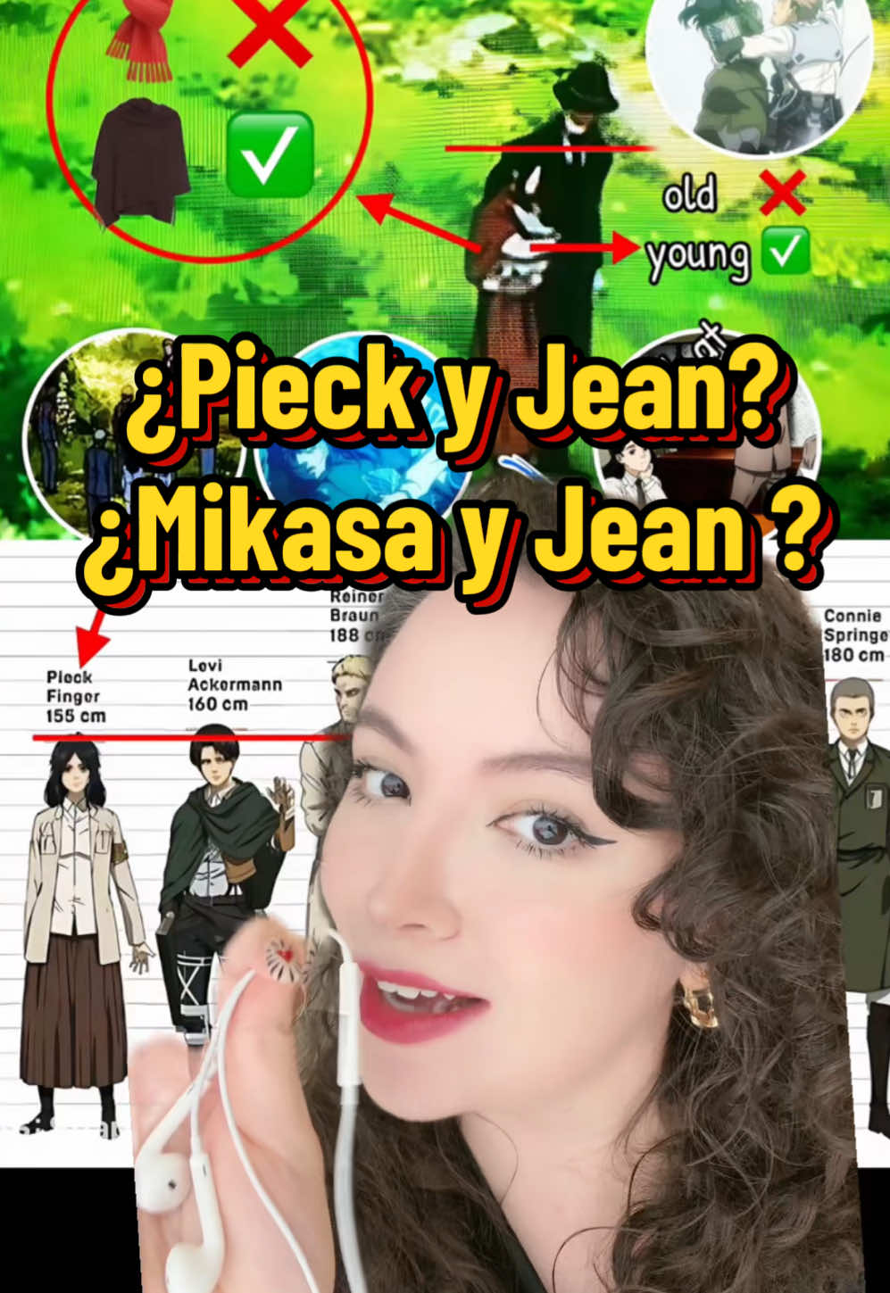¿ Pieck, Mikasa, Jean? 🧣⚔️ #AttackOnTitan #shingekinokyojin #mikasaackerman #jeankirstein #pieckfinger #aot #snk 