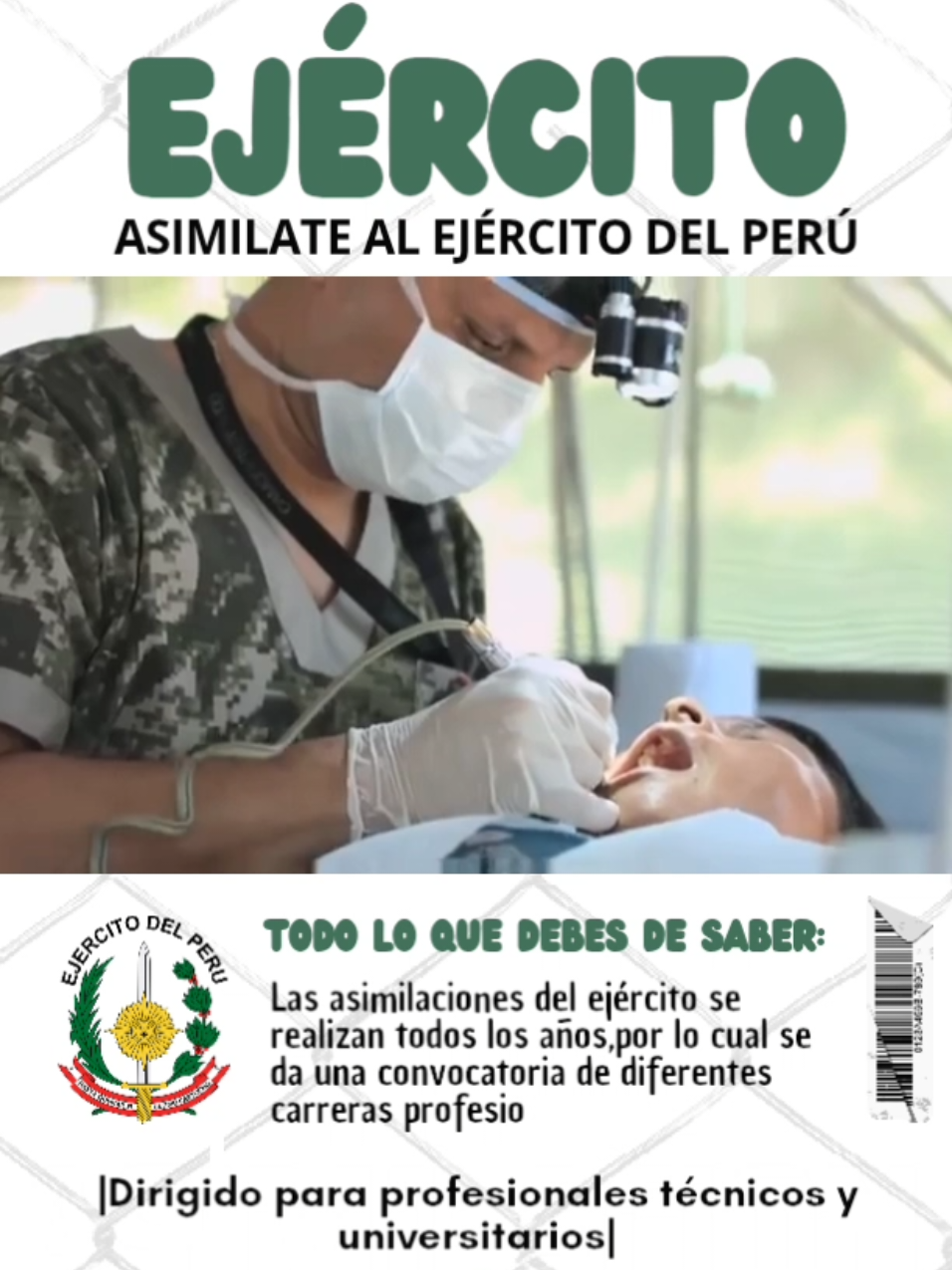 ASIMILATE AL EJÉRCITO DEL PERÚ  ▪️Como profesional técnico o universitario puedes presentarte a las convocatoria de asimilacion y lograr una vacante para tu profesión. #pnpperu #pnp #asimilacionnaval #asimilacionete #asimilacionpnpnavalfapep #asimilacionpnp2025 #asimilaciondesalud #asimilacioncescapperu #asimilacioncescapperu #asimilacionenfermeria💖 #asimilacion2025 #asimilacionpnp👩🏻‍🎓👮🏻 #cescapperu #asimilacion 