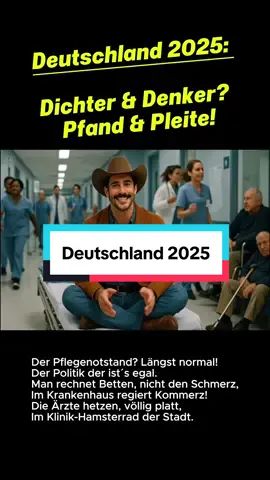 Deutschland 2025 – Satirischer Draufblick auf Pfand-Omas, Mietwahnsinn und Luxus-Politik. Lausche meinem ernsteren Track und sag mir, ob du lachen oder heulen musst. Hinweis: Dieses Musikvideo ist Satire und ein künstlerisches Projekt. Der Text stammt von mir, der Gesang ist KI-generiert (Suno). Die Inhalte sind pointierte Kritik mit Ironie und Überzeichnung – nicht alles ist wörtlich gemeint. Kein kommerzieller Zweck. #Deutschland2025 #SatireTrack #PolitikKritik #realtalk #NeueMusik #Musikvideo #Pfandflaschen #Mietwahnsinn #Rente #Butter #Miete #Regierung #Songwriter#TeurerDöner #Gesellschaftskritik #tiktokmusic #GermanArtist #LipSync #FYP #viral_video