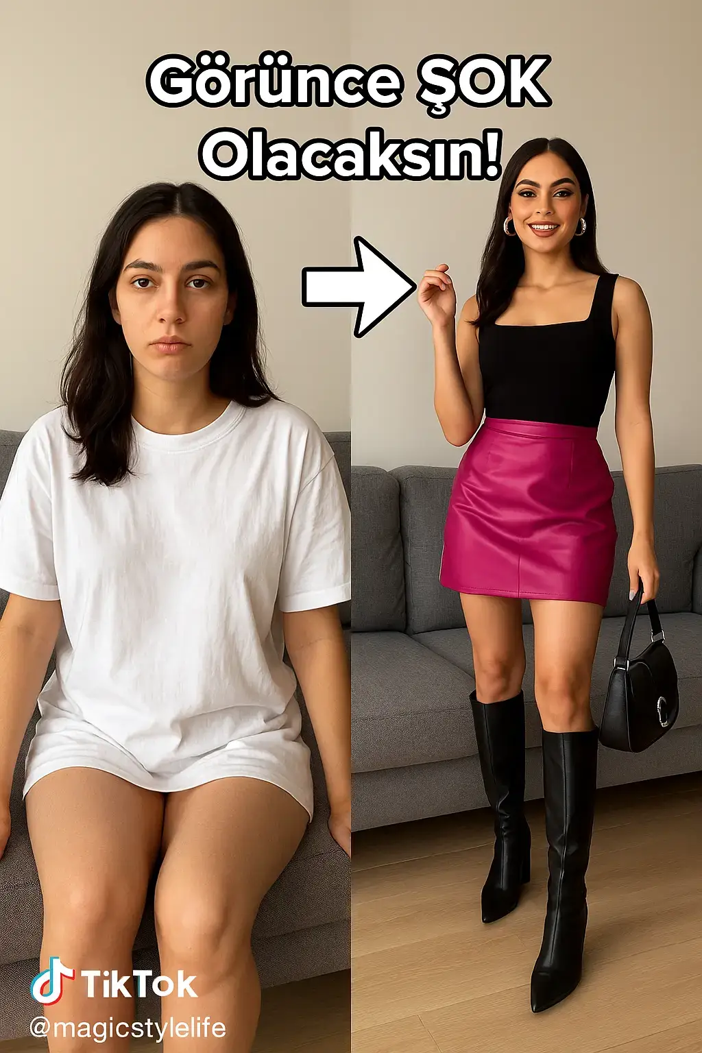 #stil #tarzdönüşüm #fashiontok #öncesisonra #moda #tiktoktrend #görünüşdeğişimi #makeover #redvibes #kadınstili #görüncesokolacaksın `