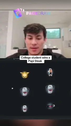 College student wins a papi steak #kickstreaming 