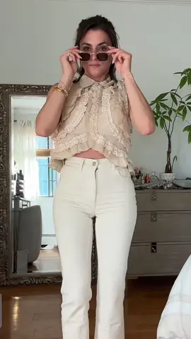 The perfect summer top from Sandro jeans are @DL1961 shoes are @Christian Louboutin 