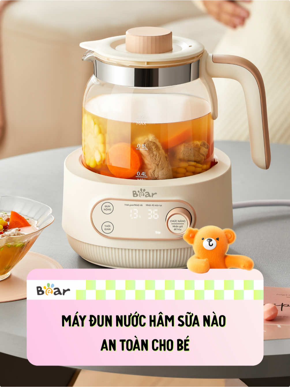📦Unbox em máy đun nước hâm sữa mới nhà Bear WW-4H12M 🍼 Một chiếc máy không khe hở, không kim loại, không nhựa, chính xác đến từng độ C, pha sữa 30 giây là xong rồi 🥰  #bearvietnam #bearvietnamofficial #giadungtienich #giadungthongminh #maydunnuocphasua #maydunnuoc #phasuachobe #phasuademkhuya #chamcon #lamme 