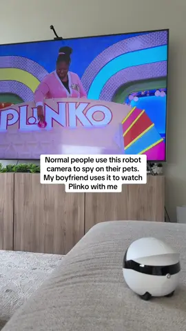 Sharing this again so the people can have their TikTok shop link for the robot camera (boyfriend not included!) Also it’s linked in my profile with a 10% off code for my international friends 💕 #ebo #rola #petcamera #homecamera #longdistancerelationships #relationshiptiktok 