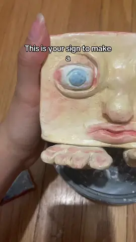 ignore the clay on the floor 💔 #sculpting #sculpture #clayart #clay #art #arttok #creepyart #ceramic #ceramicjar #fyp #foryou #xyzbca #fy #fypシ 