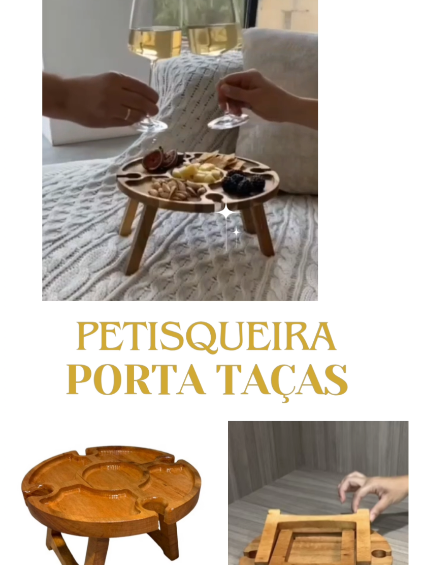 Essa é a Petisqueira porta taças mais charmosa que você já viu! 🥂😍 Comenta 