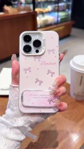 Wow! Casing ponsel busur merah muda super cantik, matte feel anti-drop dan non-slip, dengan braket cermin riasan busur yang sama, cocok untuk berbagai model ponsel ~#ins #case #cantik