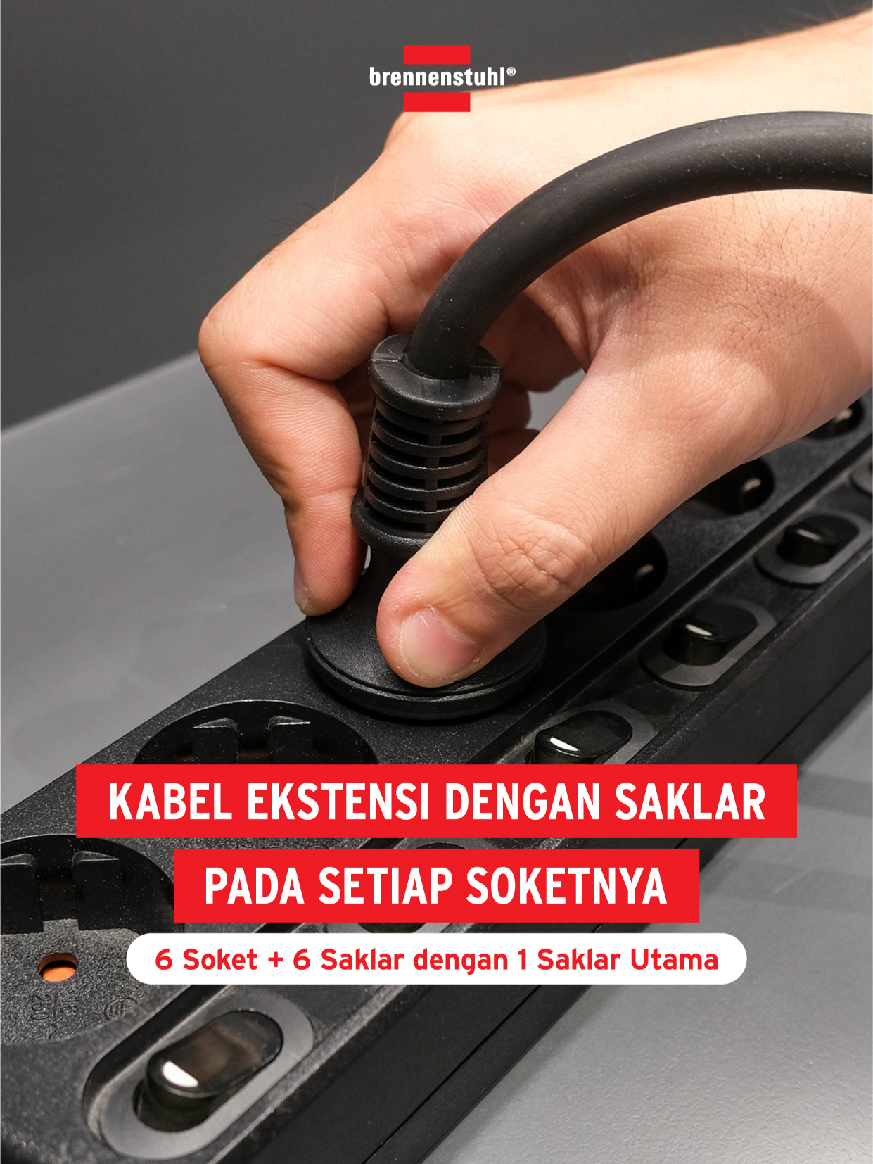 Cek produk yang satu ini jika Anda suka dengan saklar pada tiap soketnya 👉 Individually Switchable Extension Socket dari Brennenstuhl yang memiliki 6 soket + 6 saklar + 1 saklar utama! Dengan saklar pada setiap soketnya, Anda jadi lebih fleksibel menyalakan perangkat elektronik yang ingin Anda operasikan dan mematikan perangkat elektronik lainnya yang sedang tidak digunakan sehingga bebas dari listrik stand by—artinya, Anda lebih hemat listrik dan lebih praktis karena tidak perlu melepas steker dari kabel ekstensi 😁 Anda bisa dapatkan kabel ekstensi ini dengan mengunjungi official store kami di Tokopedia, Shopee, atau Blibli dengan klik link di bio! 🛒 Anda juga bisa mengunjungi toko fisik kami untuk melihat produk secara langsung di: 📍 Eurotheum, Indonesia Design District, PIK 2, Zona Thamrin, Unit 26B Jl. M.H. Thamrin, Kel. Salembaran Jaya, Kec. Kosambi, Kab. Tangerang, Banten 15214 #brennenstuhl #brennenstuhlid #brennenstuhlindonesia #stopkontak #kabelekstensi #kabelekstension #kabelSambungan #KabelExtension #listrik #Elektronik #peralatanlistrik #colokan #alattukang #HematListrik #hematenergi #AlatHematListrik #PeralatanRumah #PeralatanRumahTangga #PeralatanKantor #AlatRumah #AlatKantor