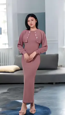 Hana Fashion - Caroline Long Dress outer set wanita #longdresswanita#dresscasual#longdresskekinian#longdresssetelanblazer#fypppppppppppppp