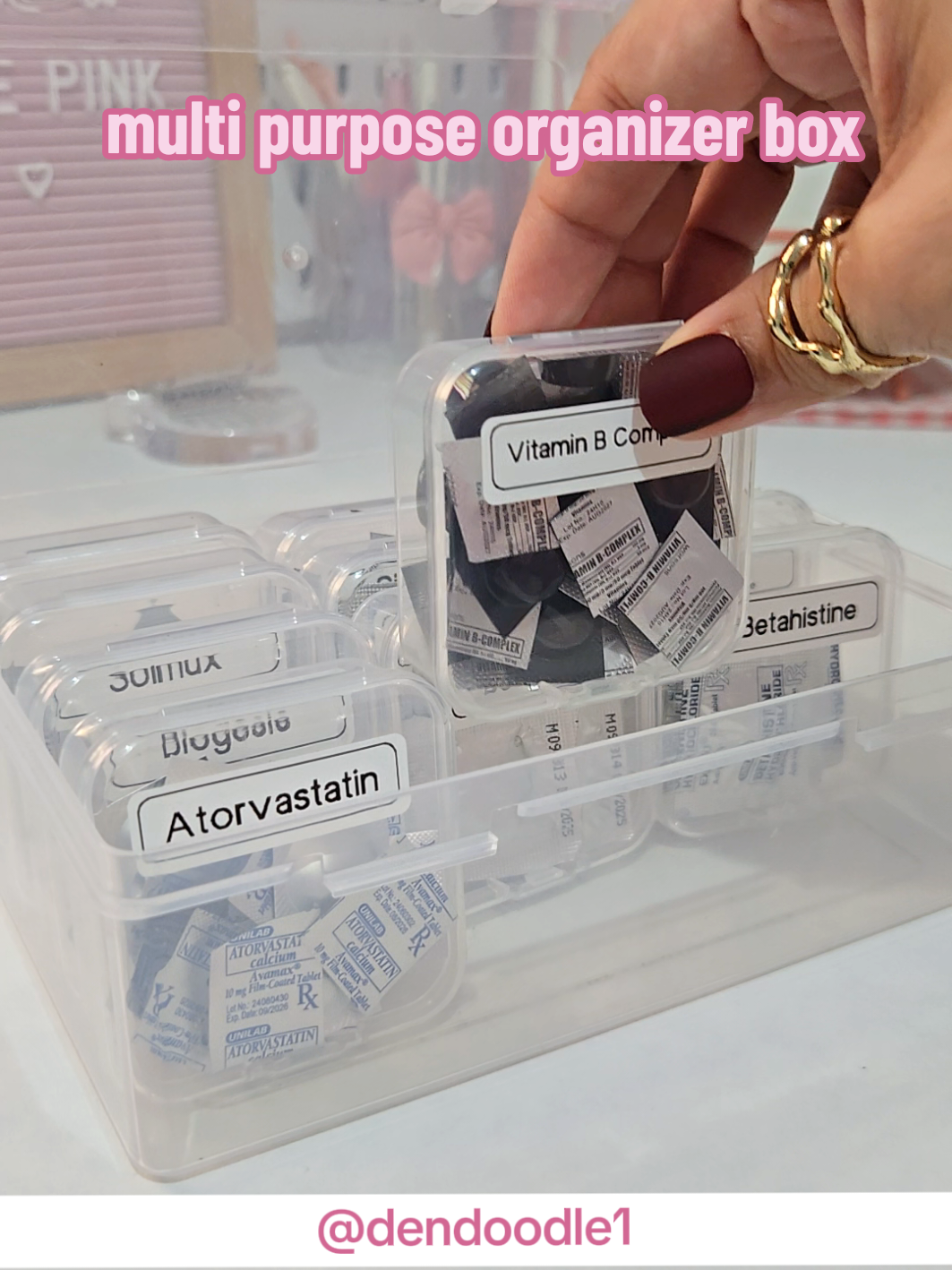 multi-purpose organizer storage box💊💊 #medicine #organizer #storagekit #organize #storage 