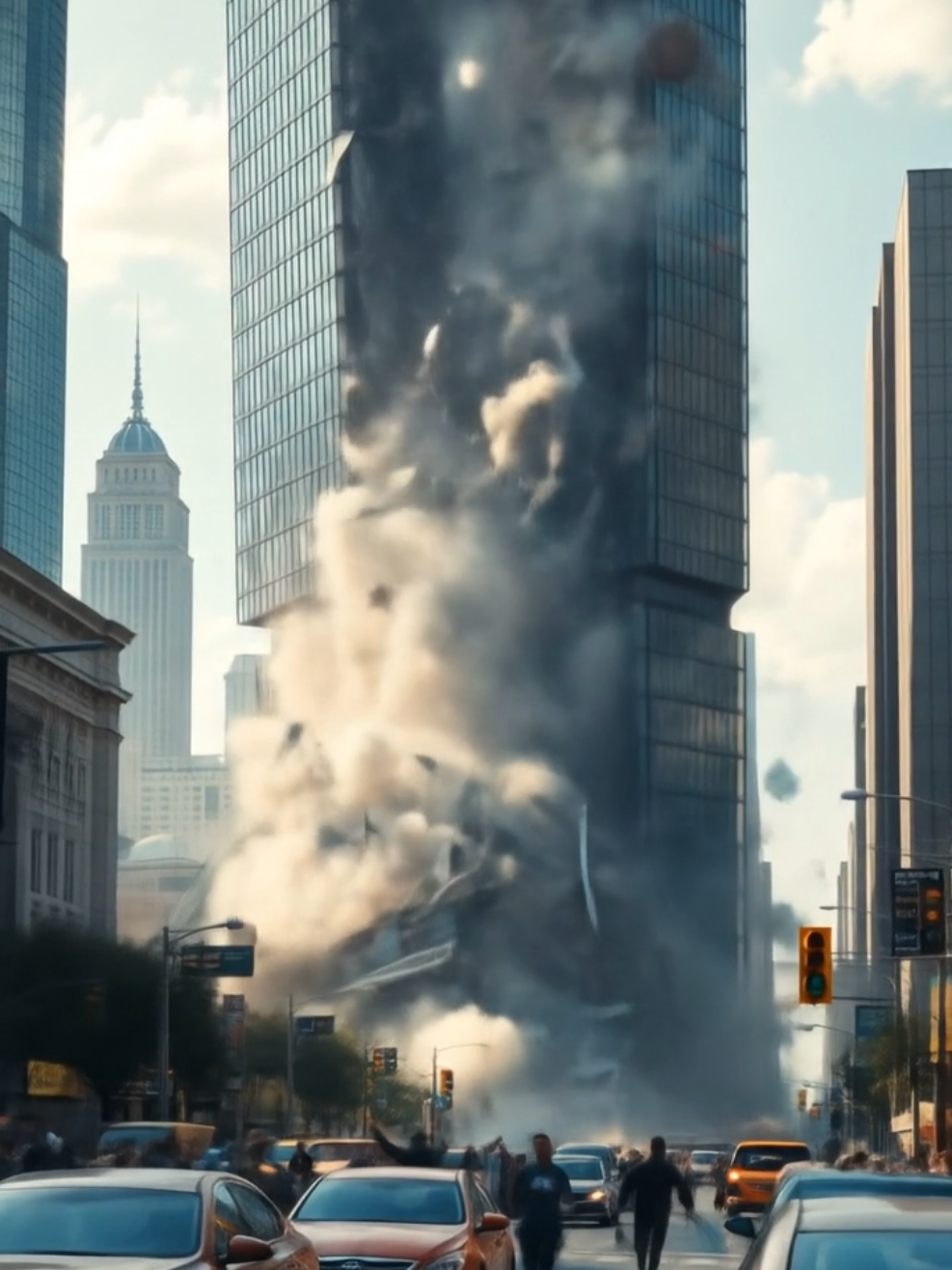 😱 gedung pencakar langit hancur tiba-tiba.#viral #Ai #fy 