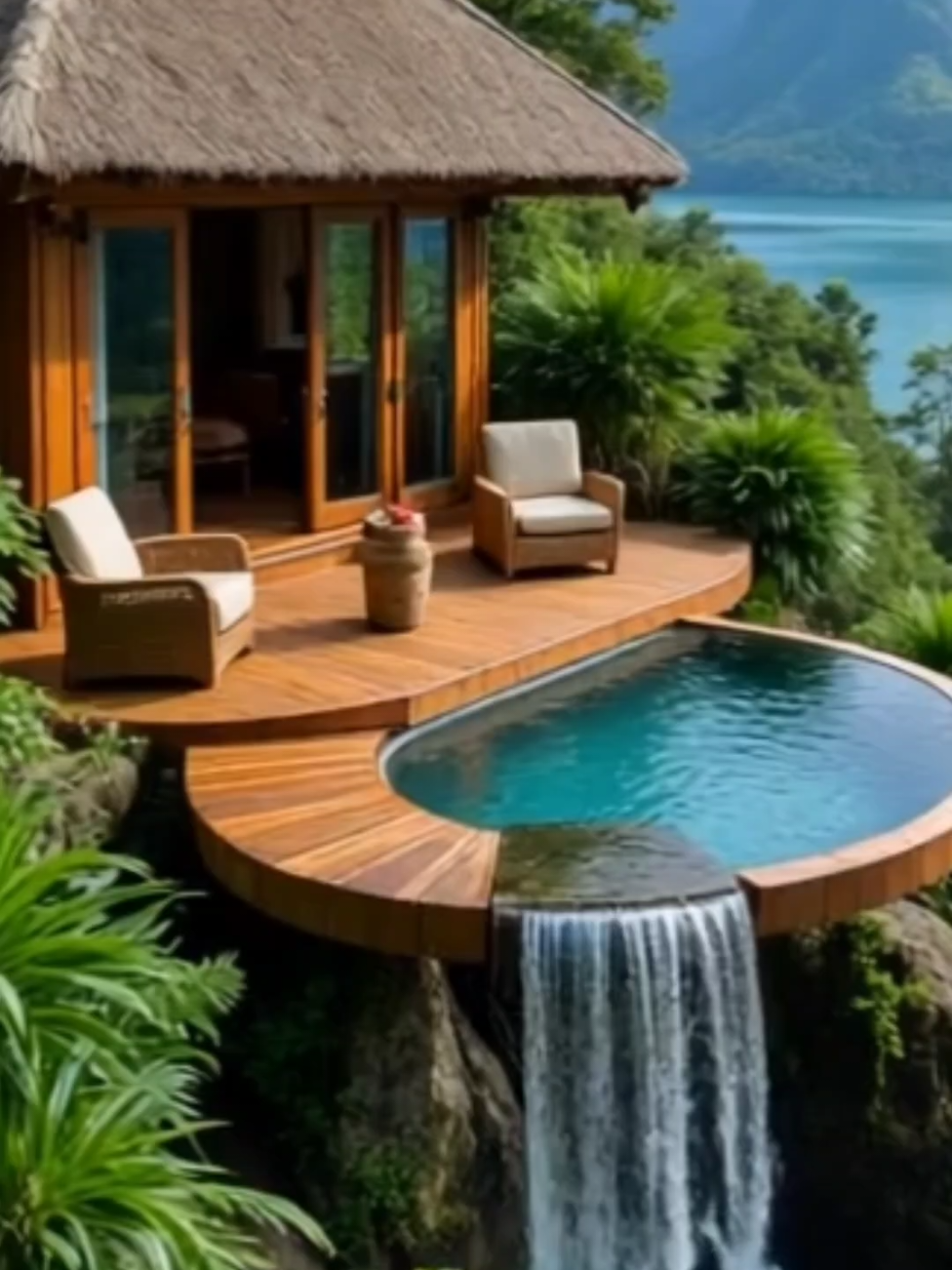 Magical Jungle Cabin Retreat | Luxury Eco Stay with Waterfall & Misty Mountain Views #DreamCabin #EcoRetreat #JungleVibes #NatureLovers #CabinGoals #TravelTok #HiddenParadise #FantasyRetreat #Fyp #ViralVideo 