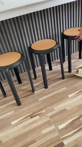 Aesthetic Rattan Chair Stackable Stool Perfect for Dining Area #aesthetic #chair #stools #rattanfurniture #rattanchair #diningchair #diningarea #minimalist 