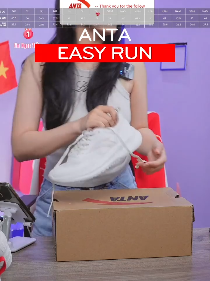 Đôi Easy Run được các chị siêu yêu thích đây nè #antavietnam #TTSthoitrend #antarunning #runningshoes