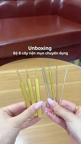 Bộ 8 cây nặn mụn cao cấp chuyên dụng 🌟🎀 #bonanmun8chitiet #bonanmun #dungcunanmun #review #minnriviu #muataitiktok 