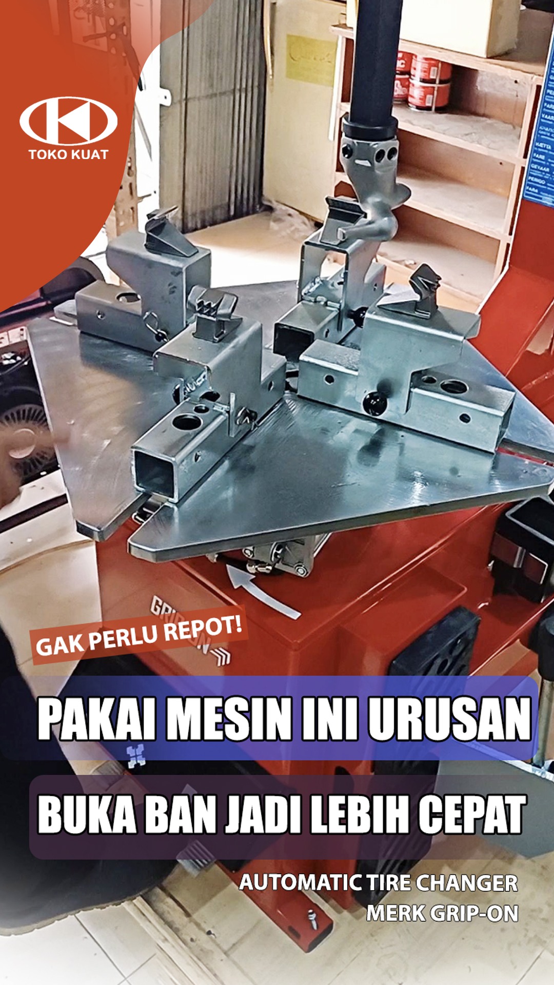 Transformasi bengkel dari buka ban manual ke otomatis kini makin mudah! ⚡⚡⚡

Automatic tire changer dari merk GRIP‑ON hadir untuk kamu yang memiliki bengkel atau kamu seorang mekanik. Mesin ini bukan cuma cepat untuk buka ban, tapi juga aman buat velg. Dilengkapi dengan 3 tuas yang fungsinya berbeda, mesin ini bisa ngebantu banget! 💥

Spesifikasi :
Daya 0.75kw
Tenaga listrik 220V
Kebisingan <70db
Ukuran ban 6