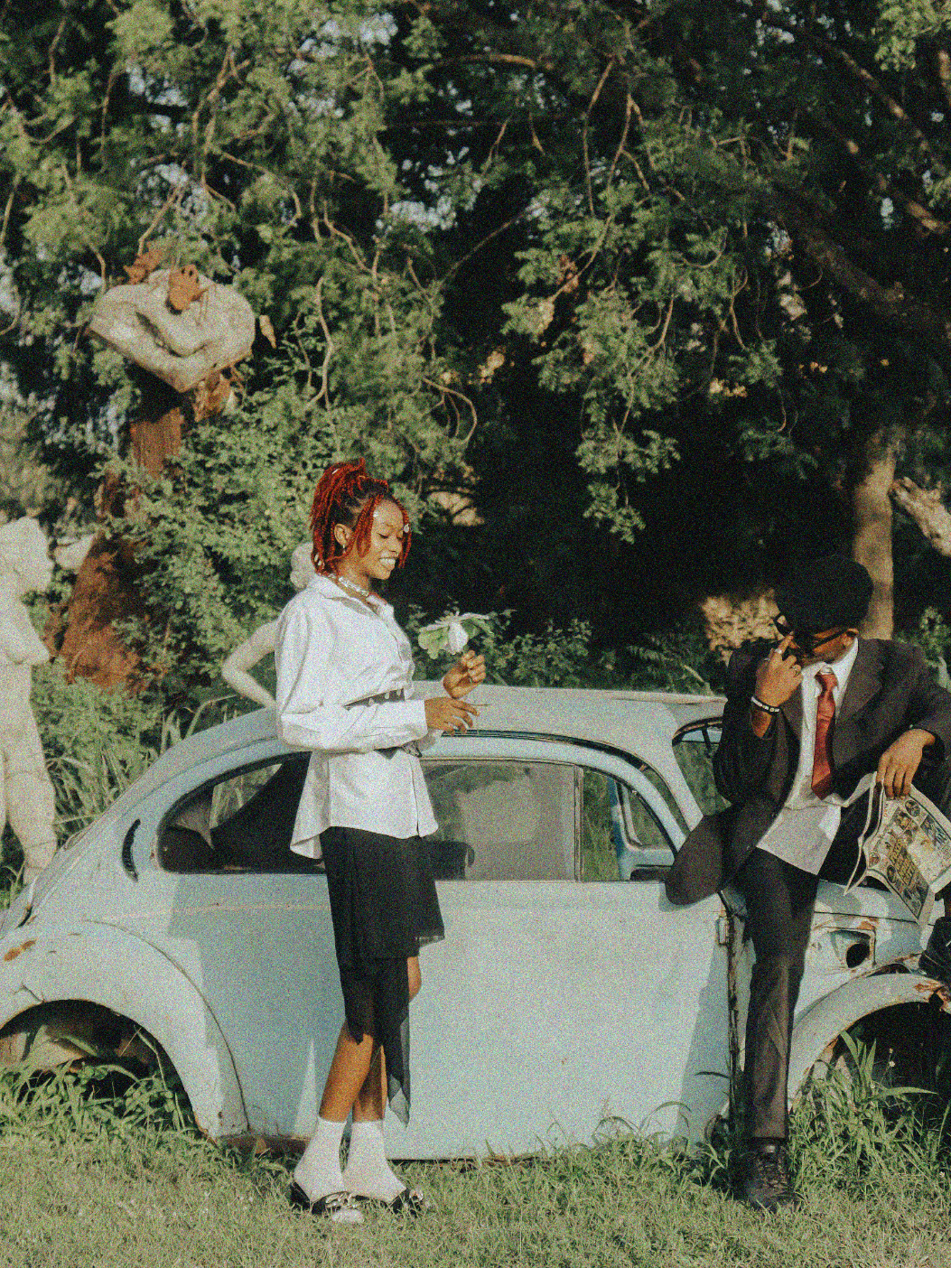 Two souls, one timeless scene. Old car, new stories. When fashion meets nostalgia, the vibe is always vintage cinematic. @Alex @dream girl  #VintageVibes #AestheticVideo #RetroStyle #EditorialMood   #FashionCinematic #OldCarNewLook #TimelessFashion  #MoodyAesthetic   #CreativeReels #IGStyleVideo #TikTokFashion #BlackExcellence   #ModelEnergy #StyleInMotion #creativerants #creativeideas #videography #viralvideos #fyp 