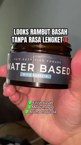 Pomade looks rambut basah tanpa lengket‼️  #pomade #waterbased #tanpalengket #rambutbasah 