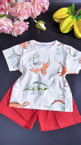 Bộ cộc tay khủng Long cho bé trai, chất cotton mềm mịn mát, co dãn 4 chiều#quanaotreem #thoitrangtreem #xuhuong #viralvideo #mevabe #xuhuongtiktok #nuoicon #bohechobe #bococtaychobe #bocottonchobe 