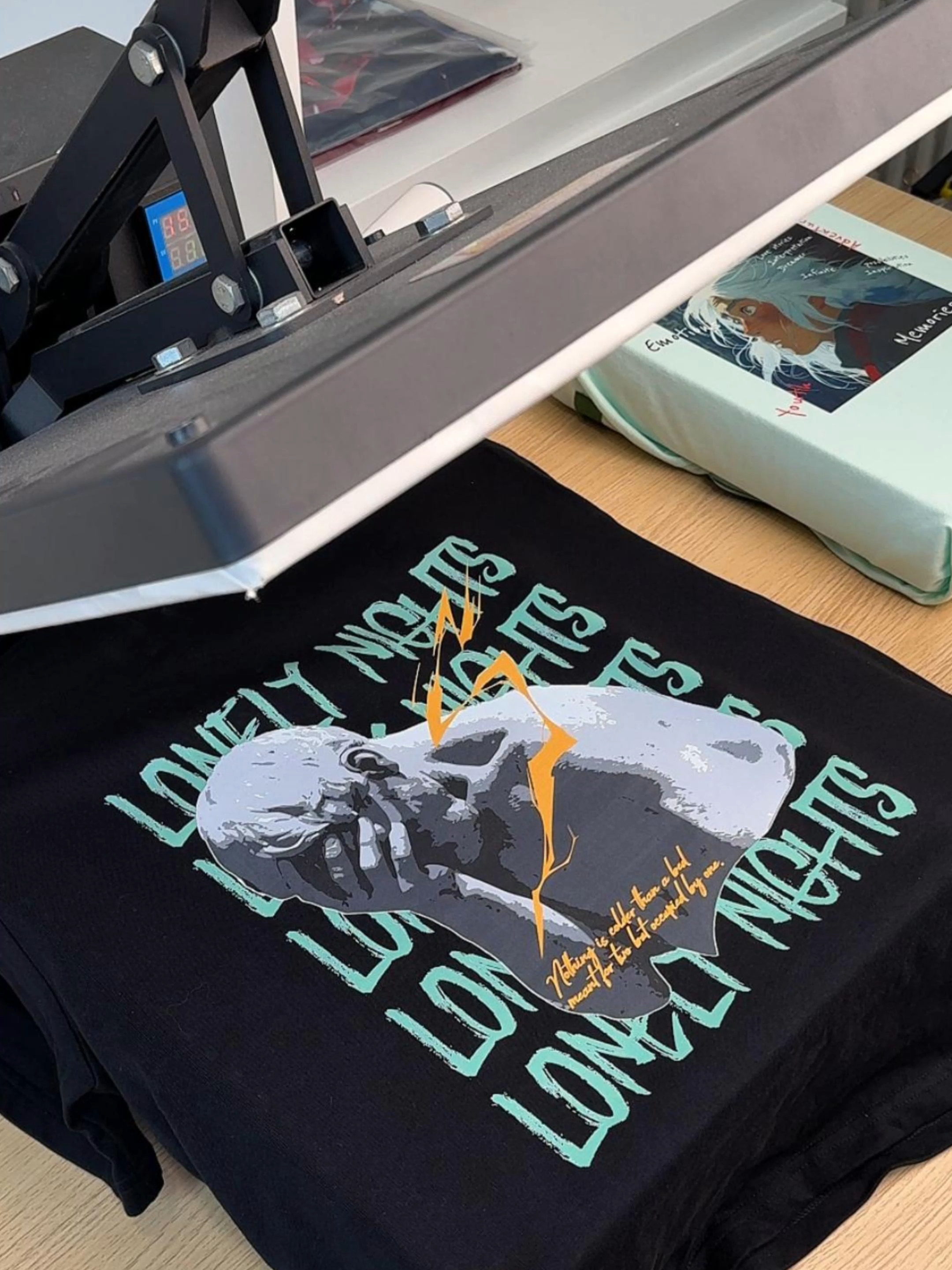 Want to print awesome T-shirts from home? Look no further! 😍DTF printing + a heat press = your ultimate T-shirt business duo! You seriously don't need expensive gear to get started today.#xtool #xtoolapparelprinter #DTF #customized #tshirt #SmallBusiness #ASMR #dtfprinting #tshirtbusiness #customclothes#directtofilm #fyp