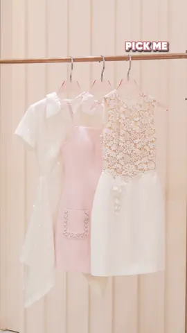 Các nàng sẽ chọn em đầm nào? Em nào cũng xứng đáng được iu hết 🥰 #juclothing #clothing #miyoridress #elindress #greyleedress