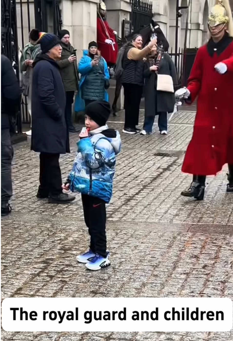 Heartwarming moments between the Royal Guards and the children#kingguard #foryou  #royalguard #kings #fyp #respect #tiktok 