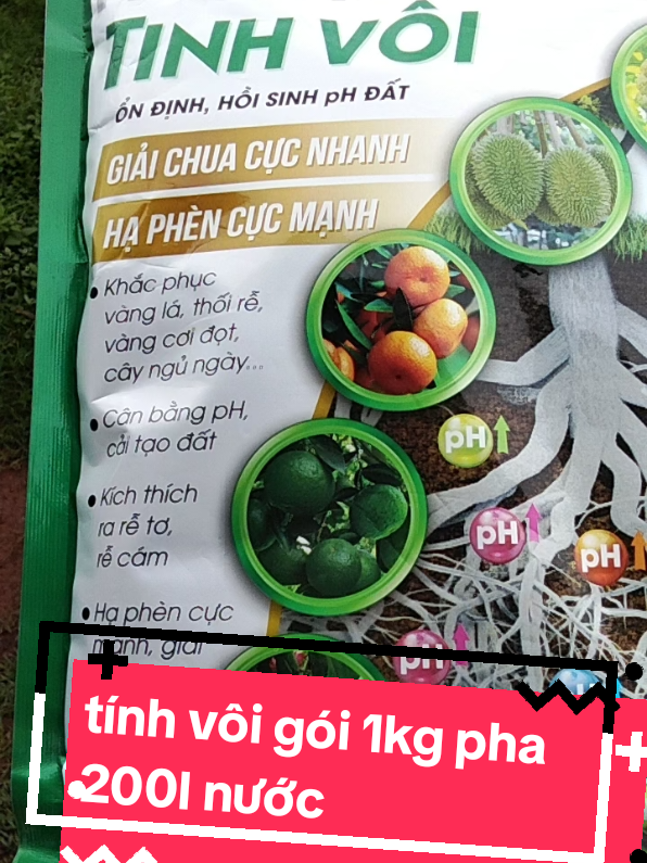 #tinh vôi gói 1kg pha 200l nước 