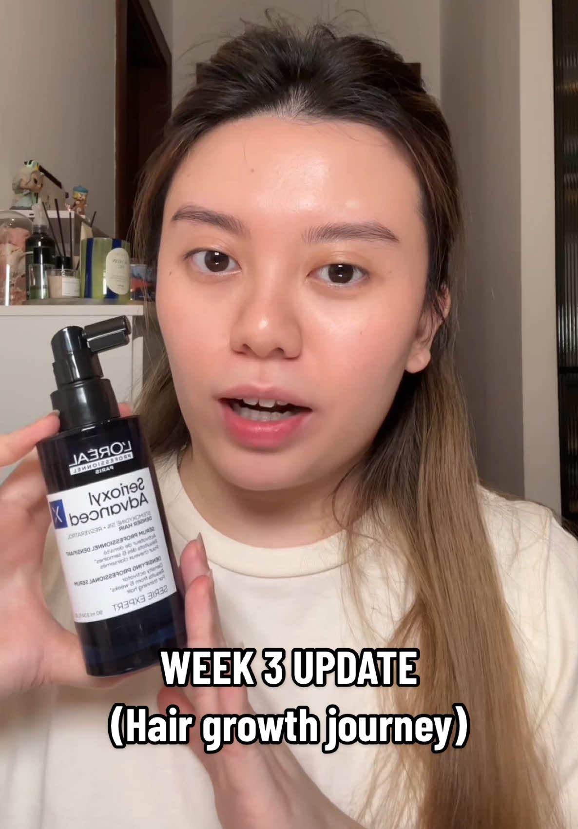 Week 3 update using L'Oreal Serioxyl Advanced✨ #SerioxylAdvancedID #LorealProID #HaircareJourney #hairgrowth #hairgrowthtips #hairgrowthjourney #antihairfall #hairfall #hairfallsolution #hairfalltreatment #loreal #lorealparis #lorealparishaircare #haircareroutine #haircare #HairCareTips #hairtok #beautytips #beautyhacks #BeautyTok #SelfCare #fy #foryou #foryoupage #foryourpage 